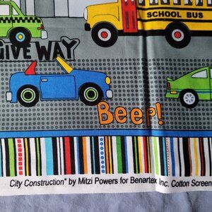 1-1/2 Yards of Construction Days Fabric Trains, Planes, Cars,